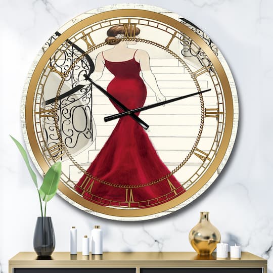 Designart 'Elegance Glam Paris Diva Iii Glam Wall Clock